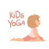 Girl In Yoga Pose With Kids