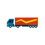 Big Long Distance Cargo Truck
