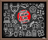 Crowd funding doodle set