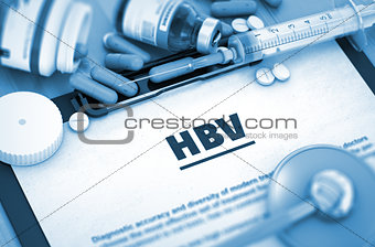 HBV Diagnosis. Medical Concept.