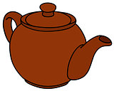 Brown ceramic pot