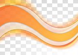 Orange shiny waves corporate vector background