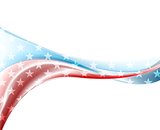 Presidents Day abstract wavy USA colors background