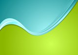Green and cyan contrast gradient color wavy design