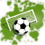 Soccer ball on a green background