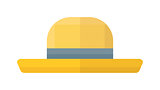 Yellow hat vector illustration.