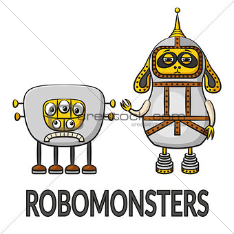 Cartoon Robots Set