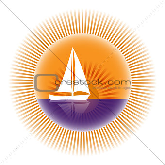 sailing yacht in the sun