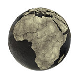 Africa on Earth of oil