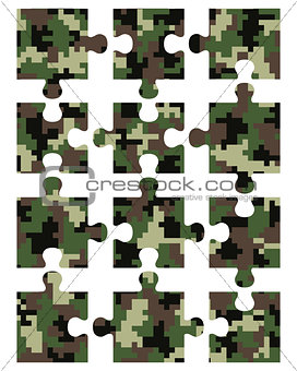 Puzzle camouflage seamless