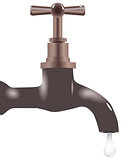 Illustration flowing faucet
