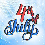 American Independence Day lettering.