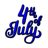 American Independence Day lettering.