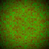 Green Background with Geometric Shapes, Triangles