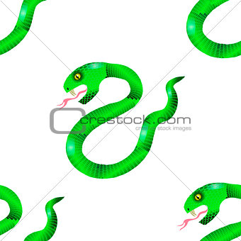 Green Snake Seamless Background