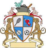 Monkey Money Cook Pot Sports Wine Coat of Arms Drawing