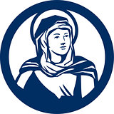 Blessed Virgin Mary Circle Retro