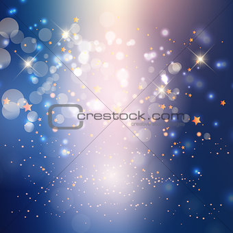 Abstract lights and stars background 