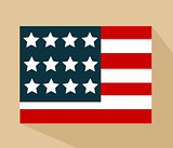 United State Of America flag isolated vector
