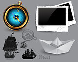 marine theme icons set