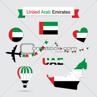 United Arab Emirates symbols.