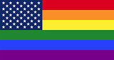 LGBT pride flag with star field from US Flag