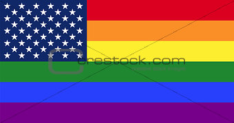 LGBT pride flag with star field from US Flag