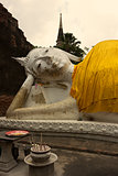 The Reclining Buddha in Wat Yai Chai Mongkol in Ayutthaya