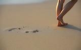 Foot Prints on Beach