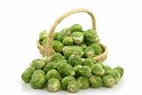 Brussels sprouts in a basket 