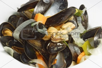 Cooked mussels