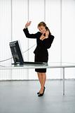 Businesswoman on phone.