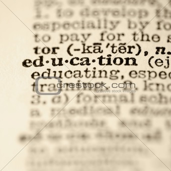 Education dictionary entry.