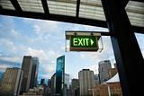 Exit sign, Sydney, Australia.