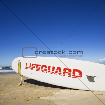 Lifeguard surfboard.
