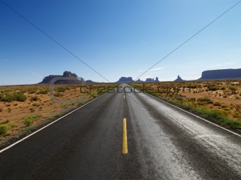 Scenic desert road.