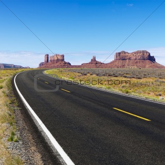 Rural desert highway.