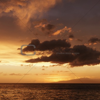 Sunset in Maui Hawaii