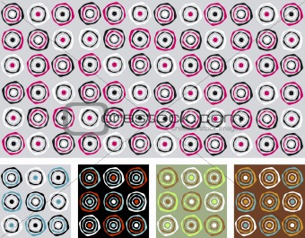abstract retro seamless pattern / wallpaper / vector