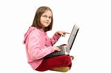 Young girl with laptop