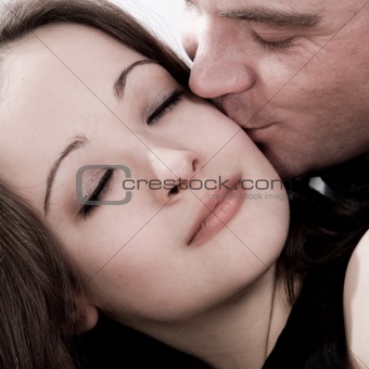 Girl is getting a kiss