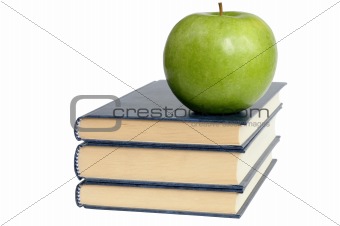 Books And Green Apple