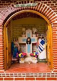 Street Christian Shrine Janitzio Island Mexico