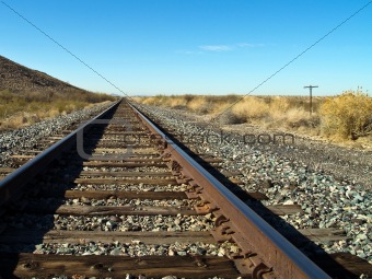 Railroad Tracks in the Desert