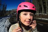 Cute Blond in Ski Helmet