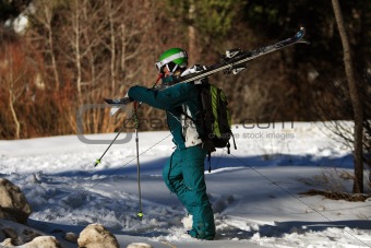 Young Female Skier