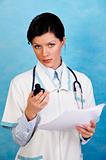 caucasian female doctor