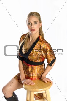 Model Silk Gown