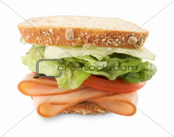 Hearty Sandwich Isolated on White