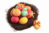 Easter nest with eggs